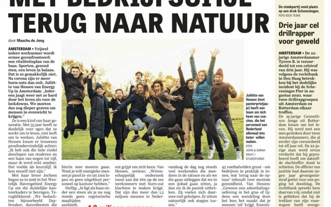 Energy Up in de Telegraaf!